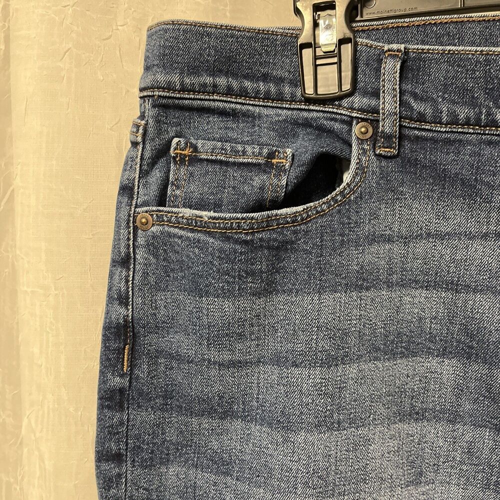LOFT Skinny Ankle Crop Jeans Raw Hem Size 16 - Picture 4 of 8